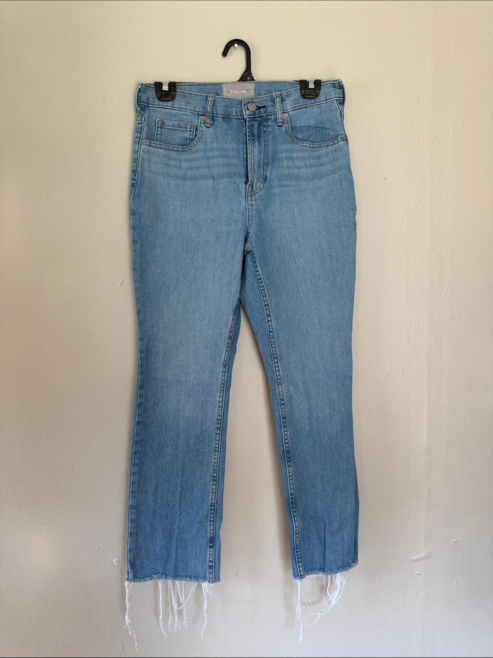 Everlane Light Blue Women's High-Rise Straight Jeans 28 regular